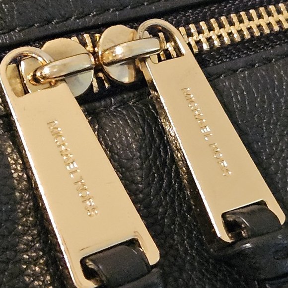 Michael Kors Leather Backpack Purse = Black with Gold Hardware - Picture 5 of 6